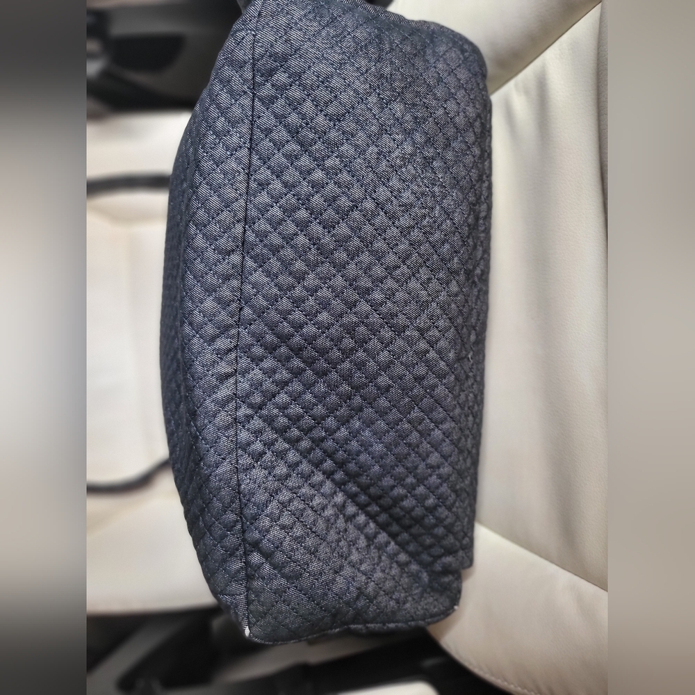 Vera Bradley Quilted Blue Gray Tote - Picture 2 of 13